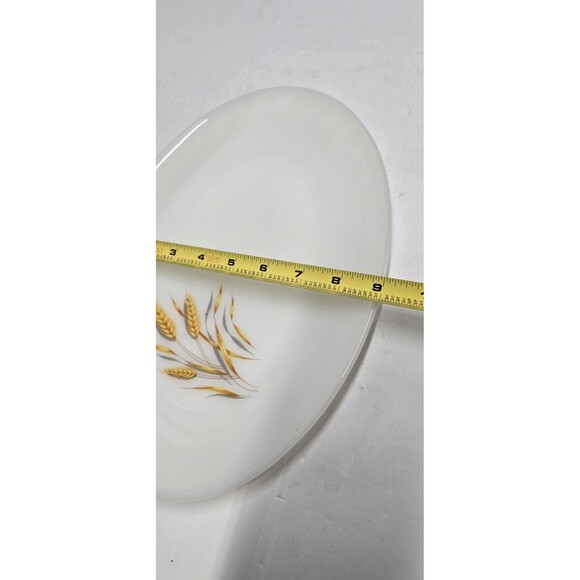 Vintage Fire King Oven Ware Wheat Pattern 12" Platter - Picture 3 of 4